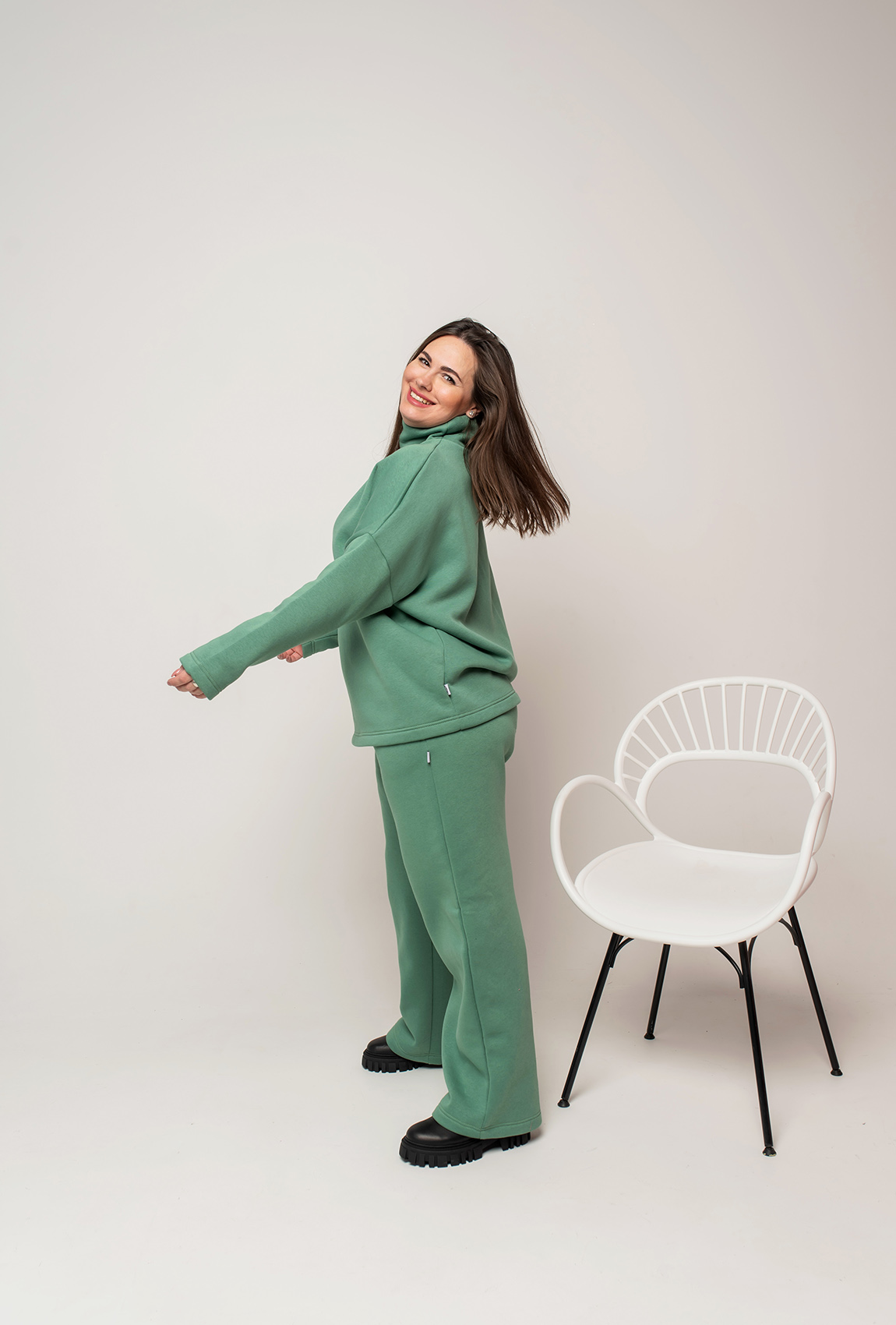 Оливковый костюм футер — 411289. Maritel. Изображенние 1 Оливковый костюм футер — 411289. Maritel. Изображенние 1