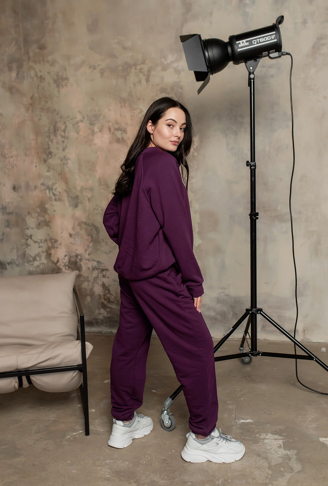 Фиолетовый спортивный костюм с отсрочкой —  312059. Maritel. Изображенние 1