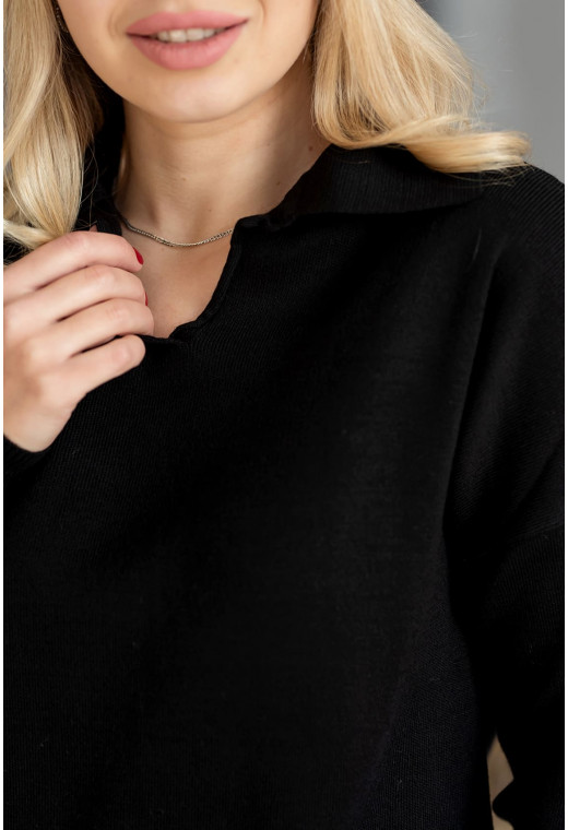 Черный вязаный костюм поло — 428277. Maritel. Изображенние 1 Черный вязаный костюм поло — 428277. Maritel. Изображенние 1