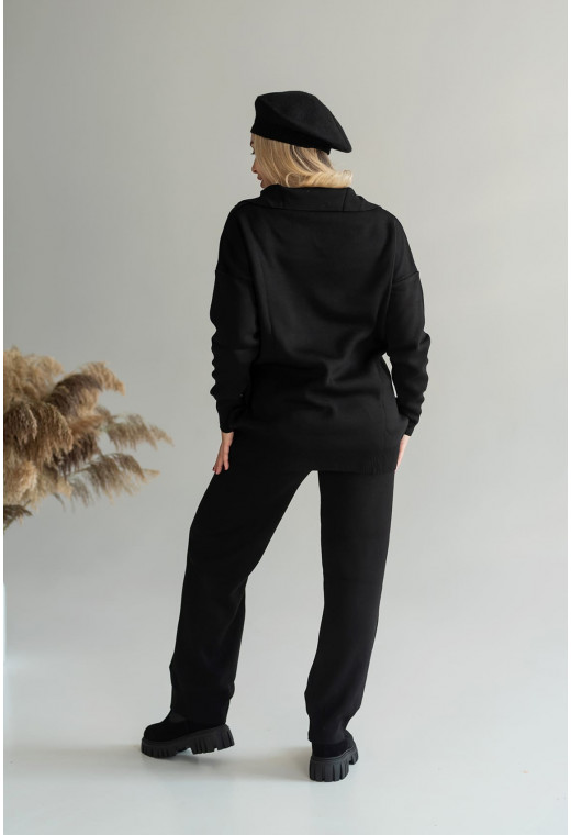 Черный вязаный костюм поло — 428277. Maritel. Изображенние 2 Черный вязаный костюм поло — 428277. Maritel. Изображенние 2