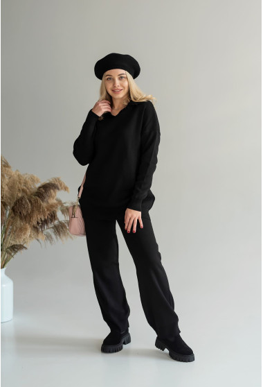 Чорний в'язаний костюм поло. Maritel. Зображення 9