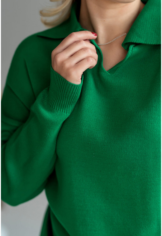 Зеленый вязаный костюм поло — 246280. Maritel. Изображенние 1 Зеленый вязаный костюм поло — 246280. Maritel. Изображенние 1