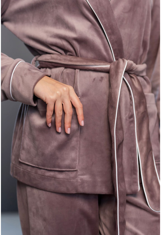 Бронзовый велюровый костюм шаль — 855401. Maritel. Изображенние 5 Бронзовый велюровый костюм шаль — 855401. Maritel. Изображенние 5