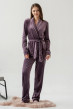 Ліловий велюровий костюм шаль з кишенями — 187971. Maritel Ліловий велюровий костюм шаль з кишенями — 187971. Maritel