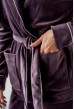 Ліловий велюровий костюм шаль з кишенями — 187971. Maritel. Зображення 3 Ліловий велюровий костюм шаль з кишенями — 187971. Maritel. Зображення 3
