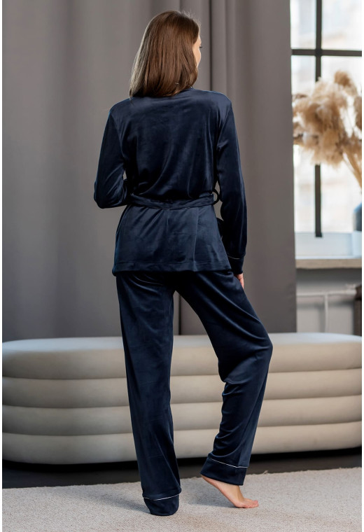 Синий костюм с карманом шаль — 795680. Maritel. Изображенние 2 Синий костюм с карманом шаль — 795680. Maritel. Изображенние 2