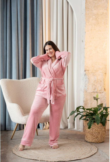 Розовый костюм с карманом шаль. Maritel. Изображенние 9