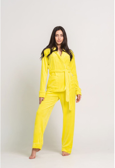 Жовтий костюм з кишенею шаль. Maritel. Зображення 8
