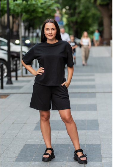 Чорний костюм шорти. Maritel. Зображення 9