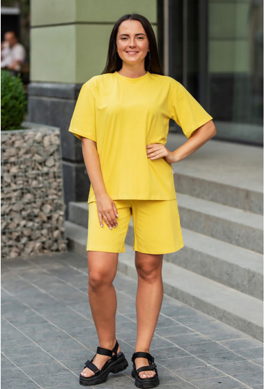 Жовтий костюм з шортами. Maritel. Зображення 9