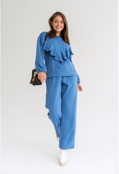 Синій спортивний костюм (рюш). Maritel. Зображення 3