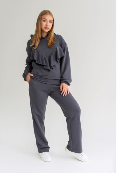 Сірий спортивний костюм (рюш). Maritel. Зображення 10