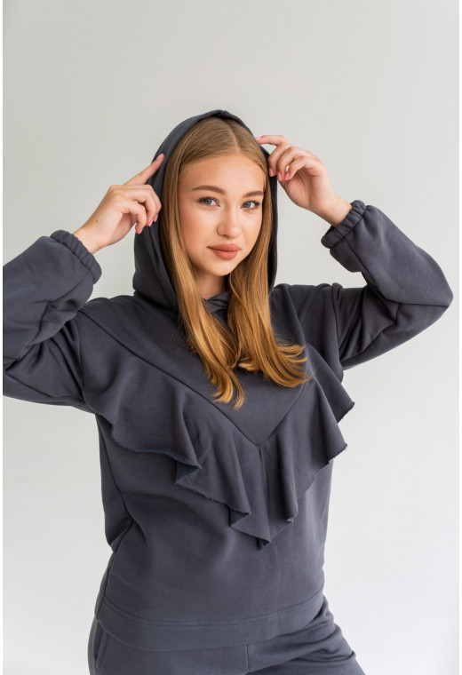 Сірий спортивний костюм (рюш) — 144561. Maritel. Зображення 2 Сірий спортивний костюм (рюш) — 144561. Maritel. Зображення 2