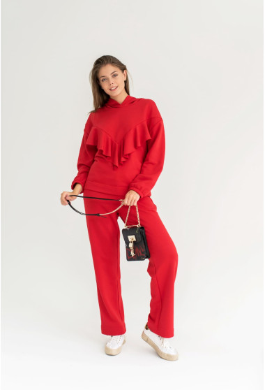Червоний спортивний костюм (рюш). Maritel. Зображення 1