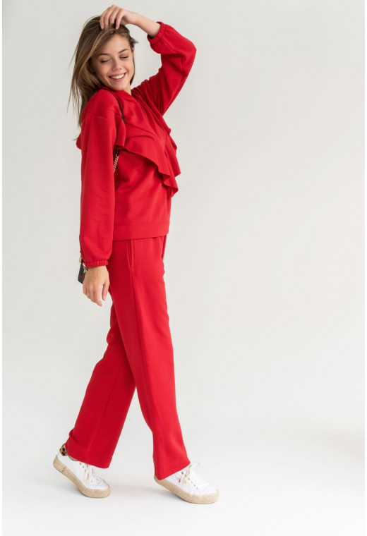 Червоний спортивний костюм (рюш) — 145070. Maritel. Зображення 1 Червоний спортивний костюм (рюш) — 145070. Maritel. Зображення 1