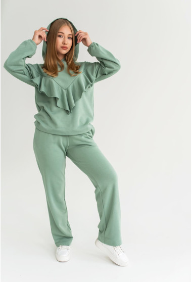 Оливковий спортивний костюм (рюш). Maritel. Зображення 8