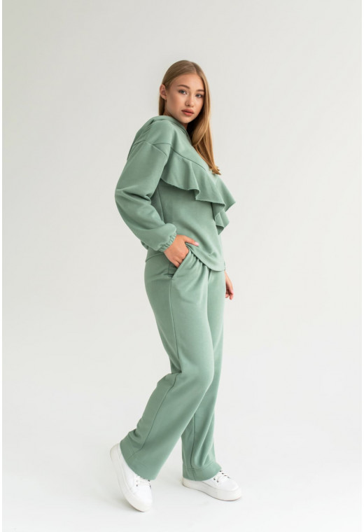 Оливковий спортивний костюм (рюш) — 141915. Maritel. Зображення 1 Оливковий спортивний костюм (рюш) — 141915. Maritel. Зображення 1