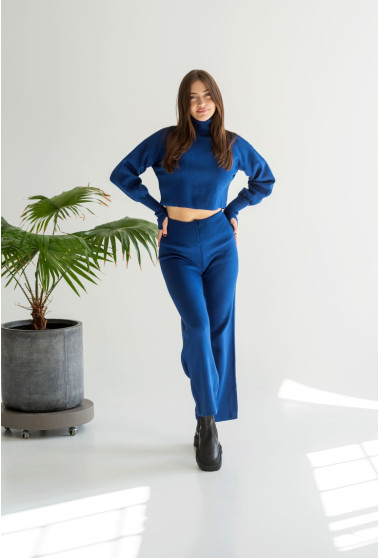 В'язаний костюм з вкороченим светром електрик. Maritel. Зображення 3