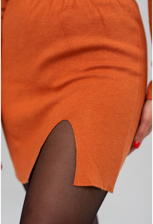 Коричневий костюм кроп топ + спідниця міні. Maritel. Зображення 2 Коричневий костюм кроп топ + спідниця міні. Maritel. Зображення 2