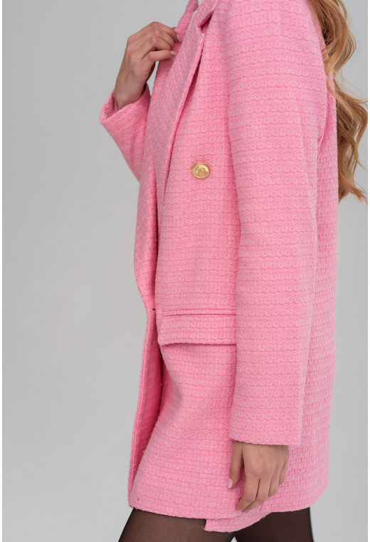 Рожевий твідовий костюм зі спідницею — 229246. Maritel. Зображення 1 Рожевий твідовий костюм зі спідницею — 229246. Maritel. Зображення 1