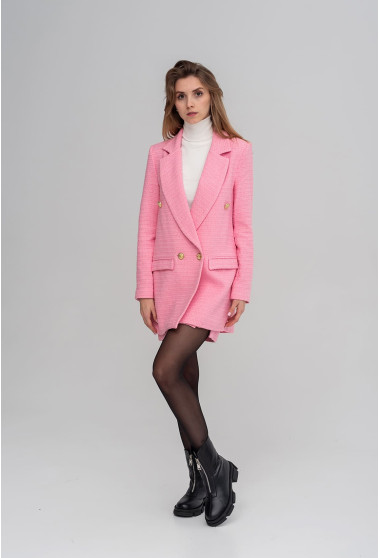 Рожевий твідовий костюм зі спідницею. Maritel. Зображення 9 Рожевий твідовий костюм зі спідницею. Maritel. Зображення 9