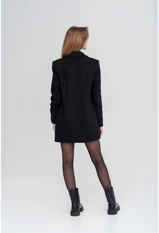 Чорний твідовий костюм зі спідницею — 596466. Maritel. Зображення 2 Чорний твідовий костюм зі спідницею — 596466. Maritel. Зображення 2