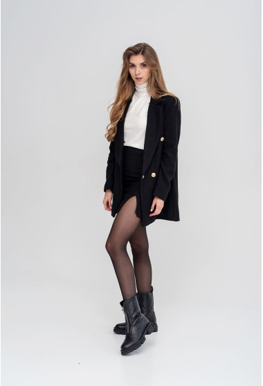 Чорний твідовий костюм зі спідницею. Maritel. Зображення 11