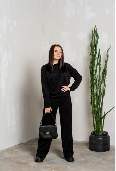 Чорний вельветовий костюм в рубчик. Maritel. Зображення 4