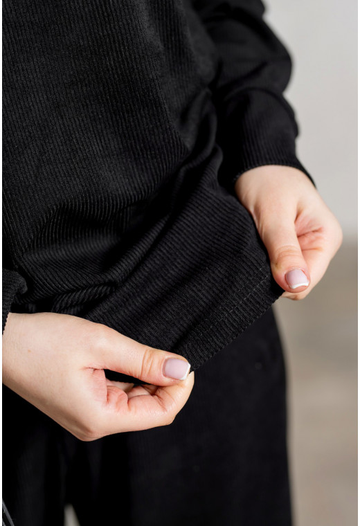 Чорний вельветовий костюм в рубчик — 588096. Maritel. Зображення 2 Чорний вельветовий костюм в рубчик — 588096. Maritel. Зображення 2