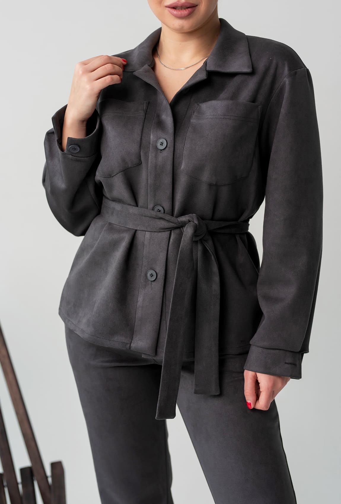 Графітовий весняний костюм —  992425. Maritel. Зображення 1