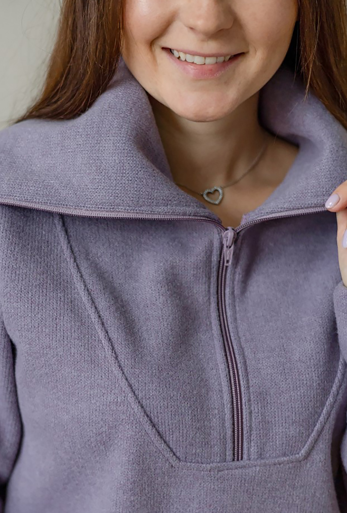 Лавандовий в'язаний костюм — 235650. Maritel. Зображення 1 Лавандовий в'язаний костюм — 235650. Maritel. Зображення 1