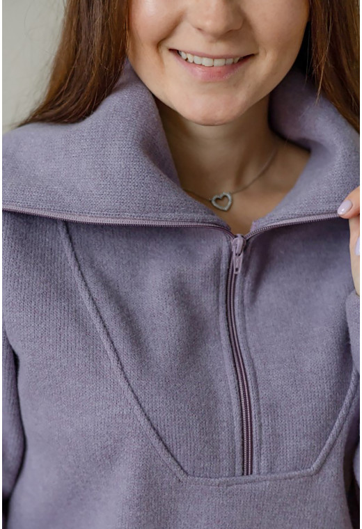 Лавандовий в'язаний костюм — 235650. Maritel. Зображення 1 Лавандовий в'язаний костюм — 235650. Maritel. Зображення 1