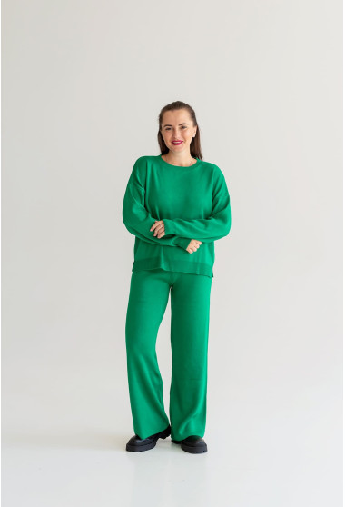 Зелений костюм джемпер та брюки. Maritel. Зображення 4