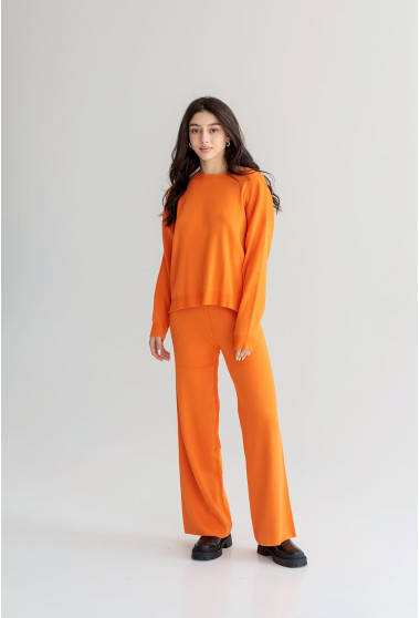 Помаранчевий костюм джемпер та брюки. Maritel. Зображення 10