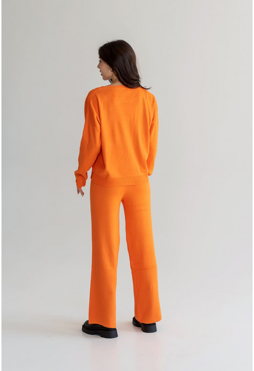 Оранжевый костюм джемпер и брюки — 167301. Maritel. Изображенние 2 Оранжевый костюм джемпер и брюки — 167301. Maritel. Изображенние 2