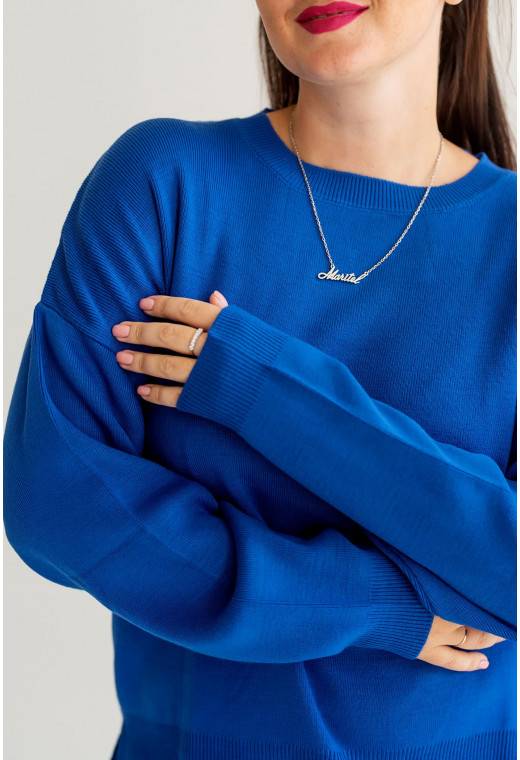 Синий костюм джемпер и брюки — 455177. Maritel. Изображенние 3 Синий костюм джемпер и брюки — 455177. Maritel. Изображенние 3