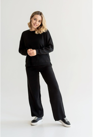 Чорний костюм джемпер та брюки. Maritel. Зображення 10