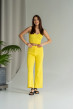 Желтый вязаный костюм топ + брюки — 384148. Maritel Желтый вязаный костюм топ + брюки — 384148. Maritel