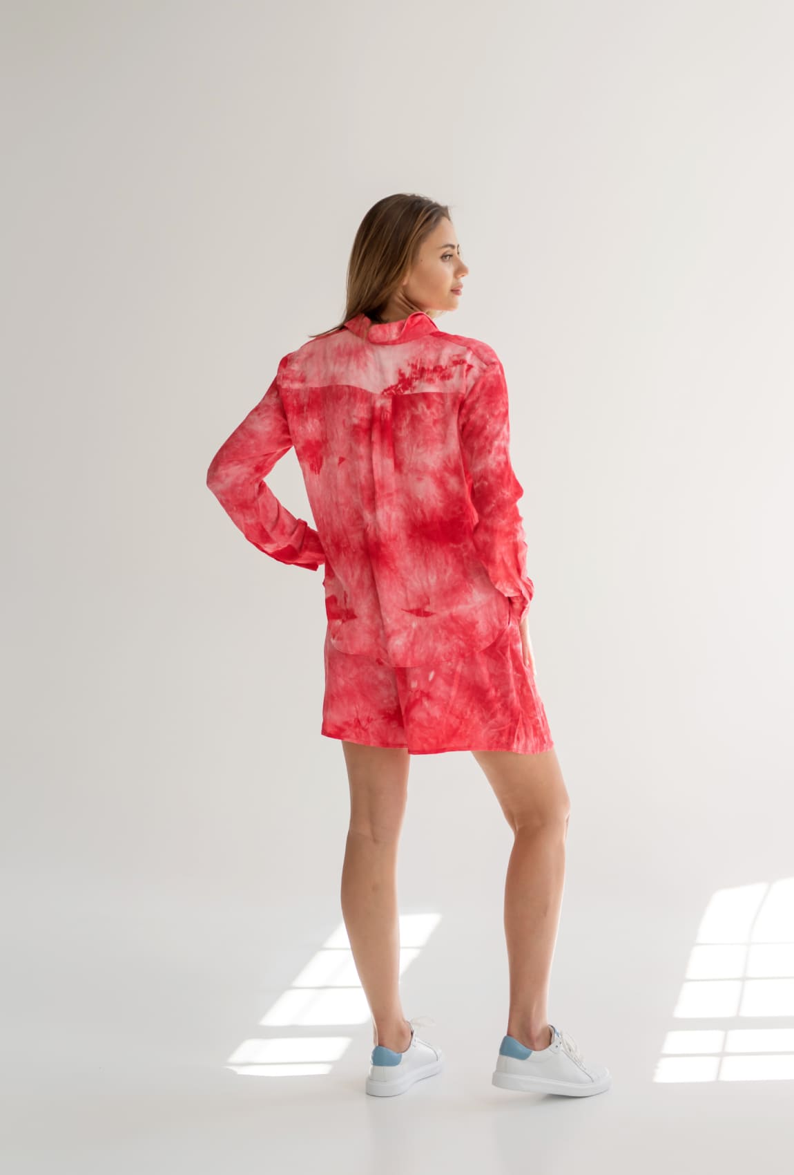 Червоно-білий костюм жатка з шортами —  806847. Maritel. Зображення 1