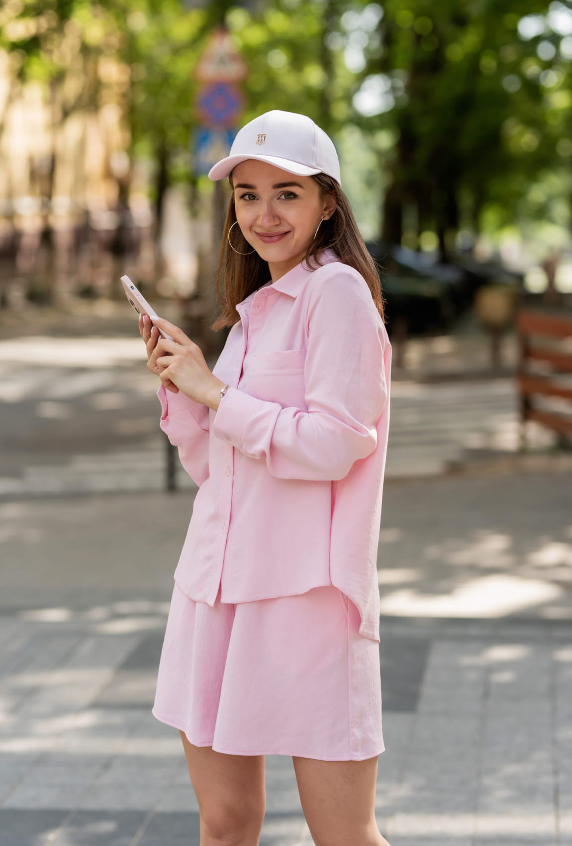 Рожевий костюм жатка з шортами — 278547. Maritel. Зображення 1 Рожевий костюм жатка з шортами — 278547. Maritel. Зображення 1