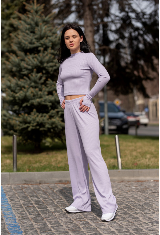Лавандовий костюм кроп-топ — 302549. Maritel. Зображення 1 Лавандовий костюм кроп-топ — 302549. Maritel. Зображення 1