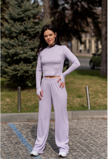 Лавандовий костюм кроп-топ. Maritel. Зображення 10