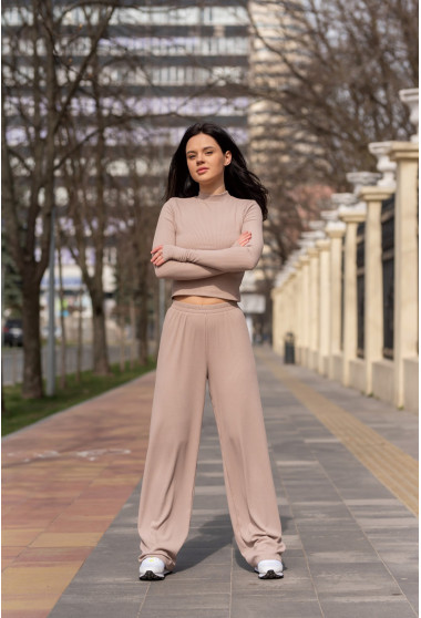 Бежевий костюм кроп-топ . Maritel. Зображення 7