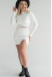 Молочный костюм кроп топ + юбка мини — 128671. Maritel. Изображенние 1 Молочный костюм кроп топ + юбка мини — 128671. Maritel. Изображенние 1