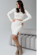 Молочный костюм кроп топ + юбка мини — 128671. Maritel. Изображенние 2 Молочный костюм кроп топ + юбка мини — 128671. Maritel. Изображенние 2