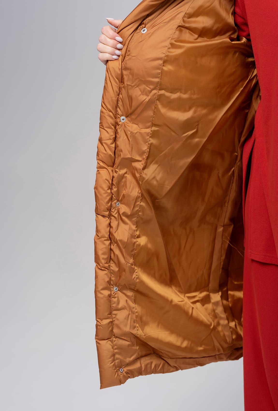 Коричневая куртка длинная — 268078. Maritel. Изображенние 1 Коричневая куртка длинная — 268078. Maritel. Изображенние 1