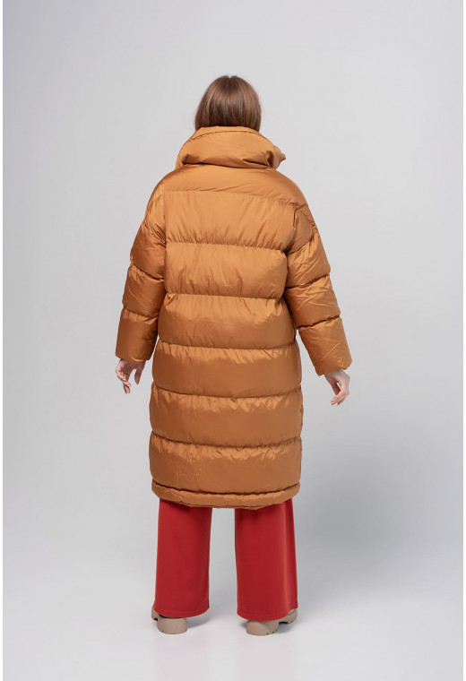 Коричневая куртка длинная — 268078. Maritel. Изображенние 2 Коричневая куртка длинная — 268078. Maritel. Изображенние 2