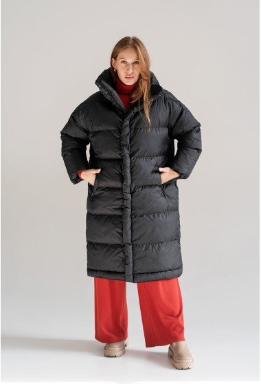 Черная куртка длинная. Maritel. Изображенние 6