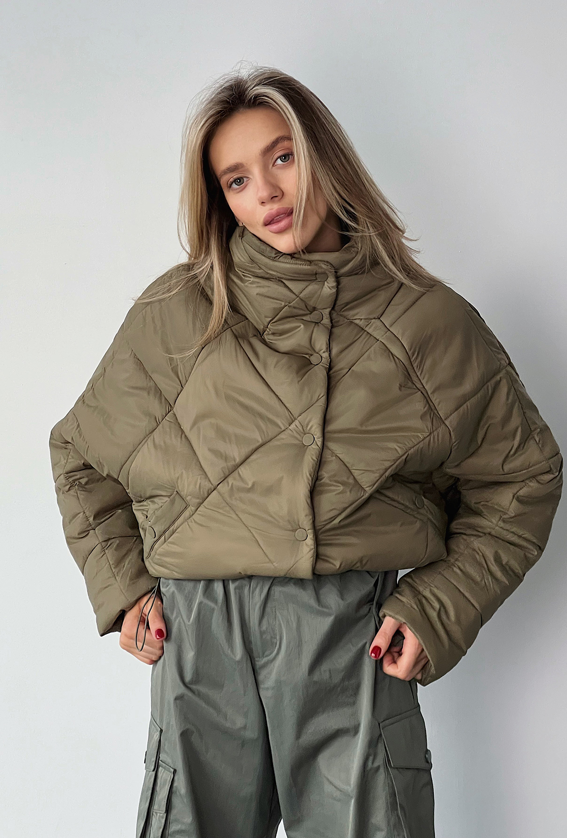 Куртка летучая мышь хаки —  894448. Maritel Куртка летучая мышь хаки —  894448. Maritel
