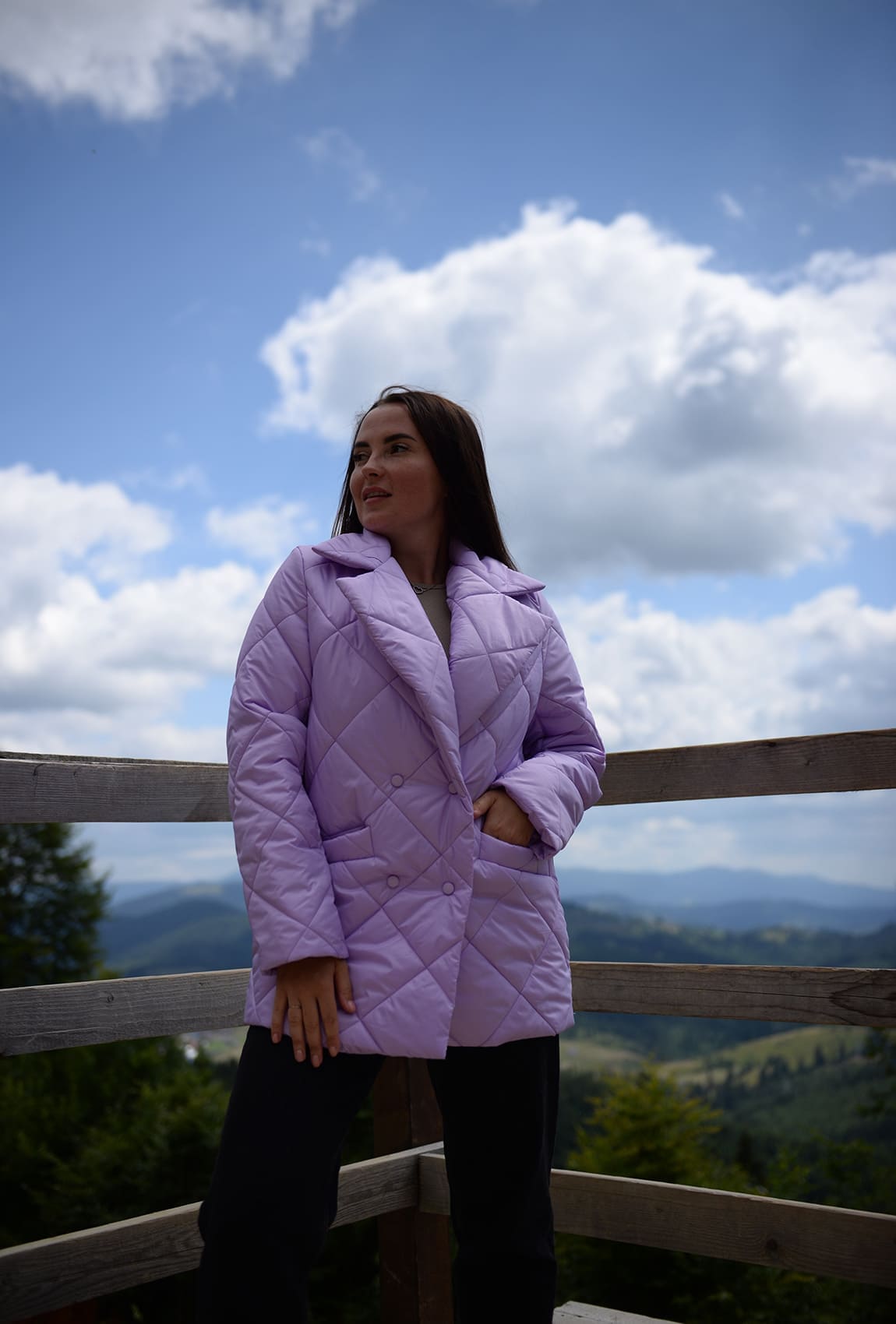 Лавандовая осенняя куртка — 509650. Maritel. Изображенние 2 Лавандовая осенняя куртка — 509650. Maritel. Изображенние 2